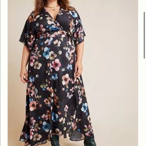 Anthropologie Hutch Monaco Wrapped Floral Maxi Dress 2X